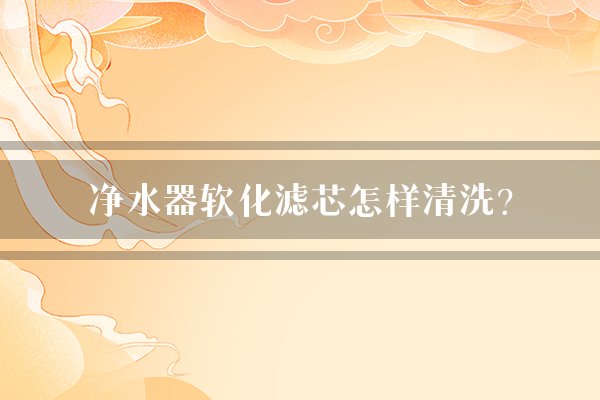 净水器软化滤芯怎样清洗？