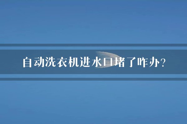 自动洗衣机进水口堵了咋办？