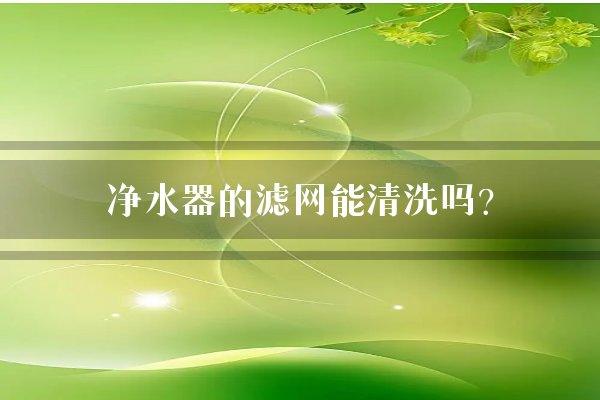 净水器的滤网能清洗吗？
