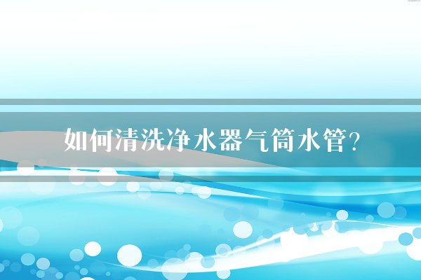 如何清洗净水器气筒水管？