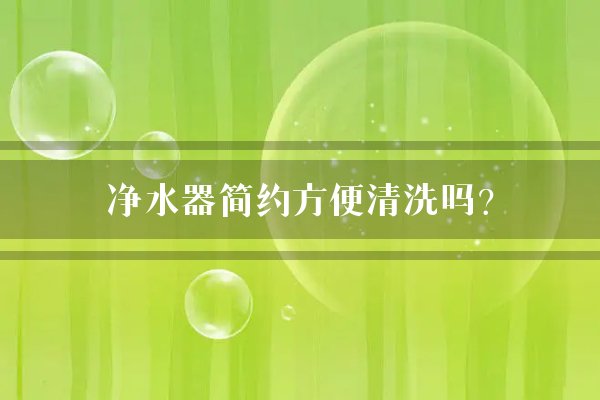 净水器简约方便清洗吗？