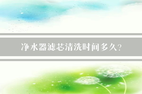 净水器滤芯清洗时间多久？