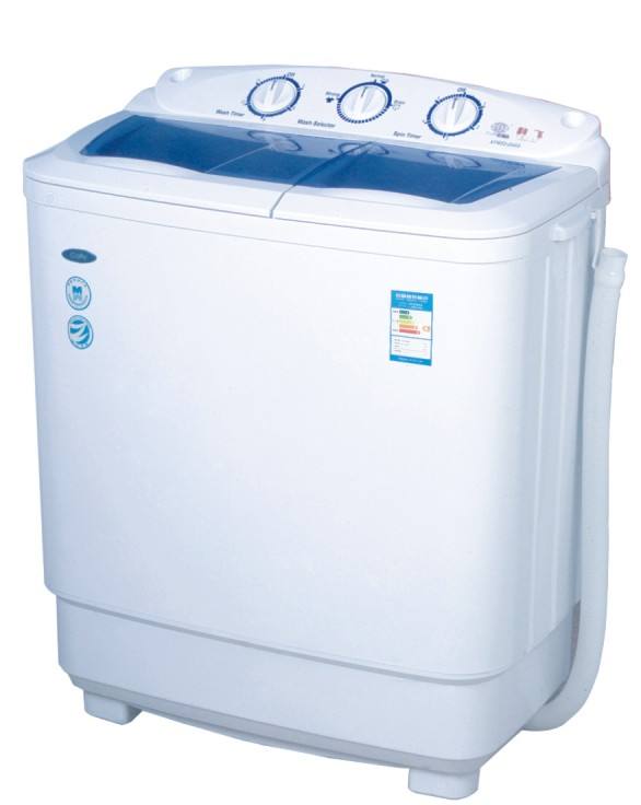 老式海尔双桶洗衣机防臭地漏下水慢怎么办？